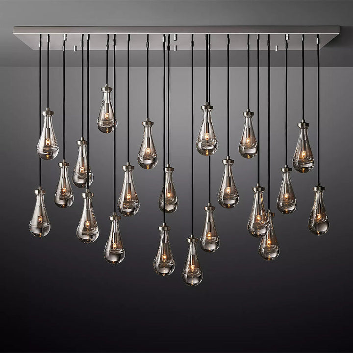 Raindrop Rectangle Chandelier D72"