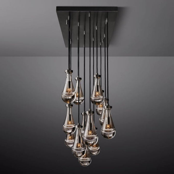 Raindrop Rectangular Chandelier D54" for Dining Room