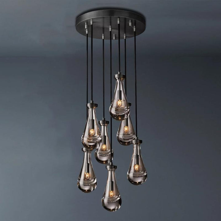 Raindrop Round Chandelier 18"Diam