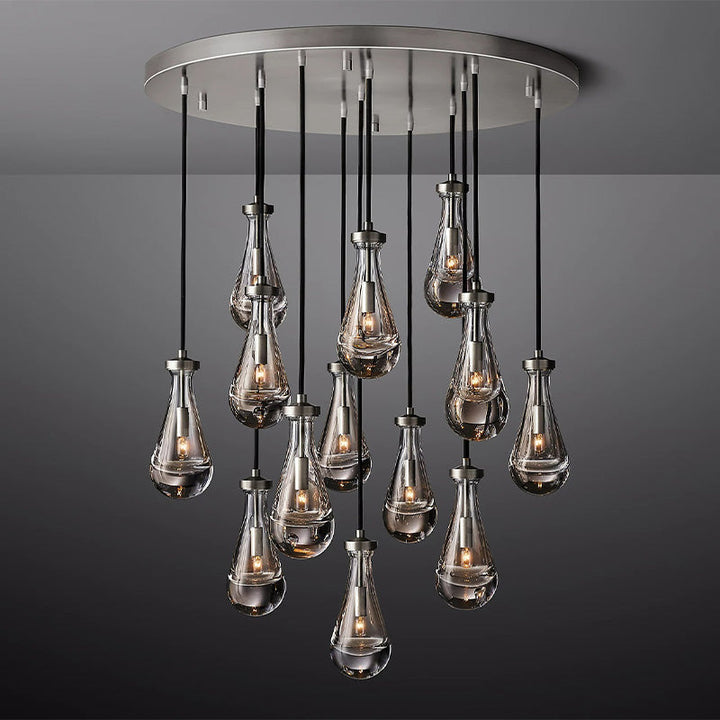 Raindrop Round Chandelier 36"