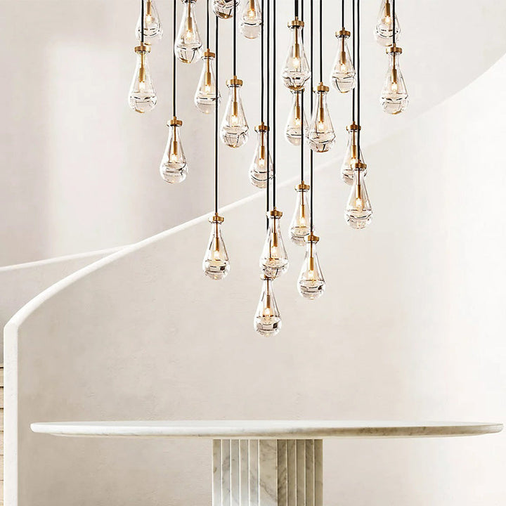 Raindrop Round Chandelier 36"