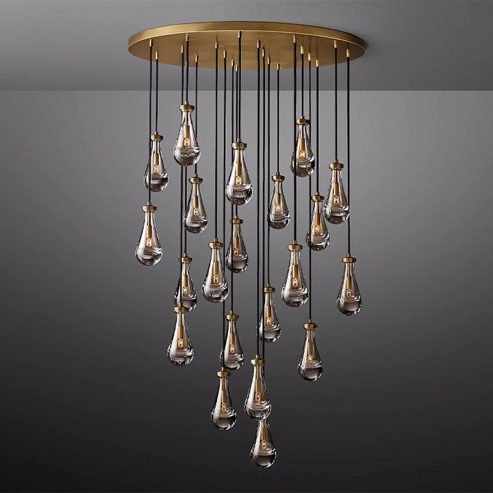 Raindrop Round Chandelier Light D47"