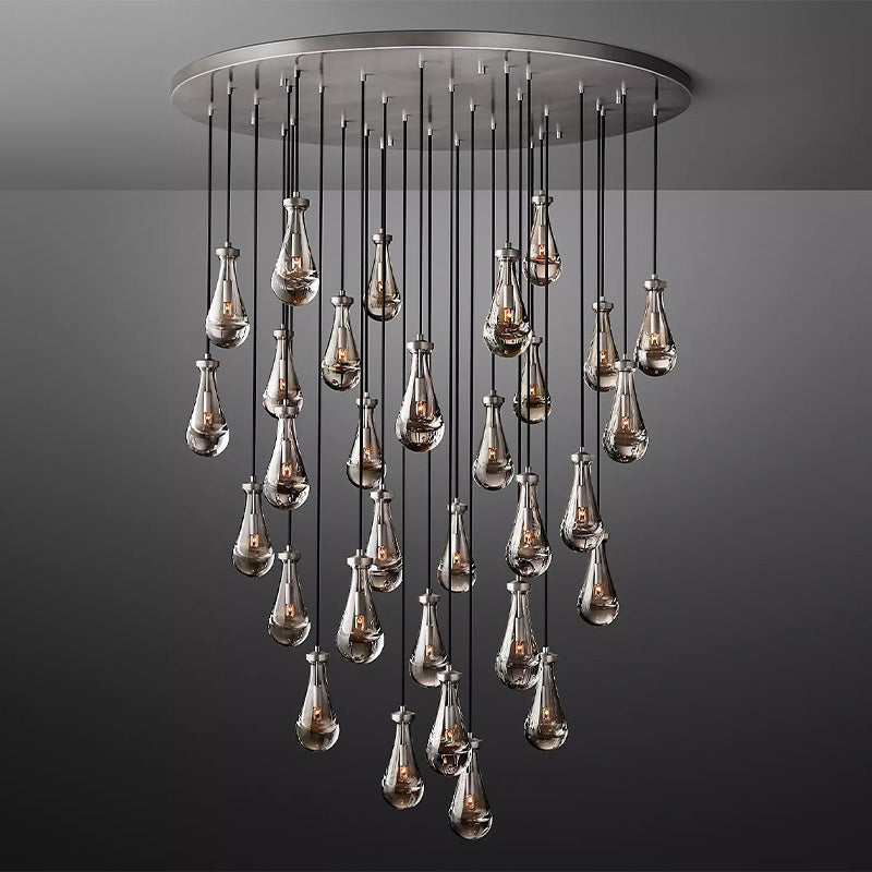 Raindrop Round Chandelier 60"