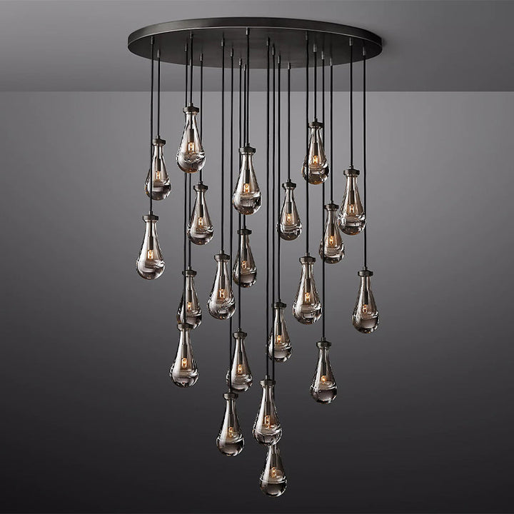 Raindrop Round Chandelier Light D47"