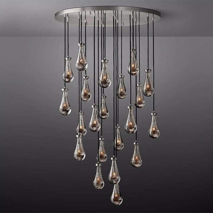 Raindrop Round Chandelier Light D47"