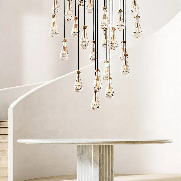 Raindrop Round Chandelier 60"