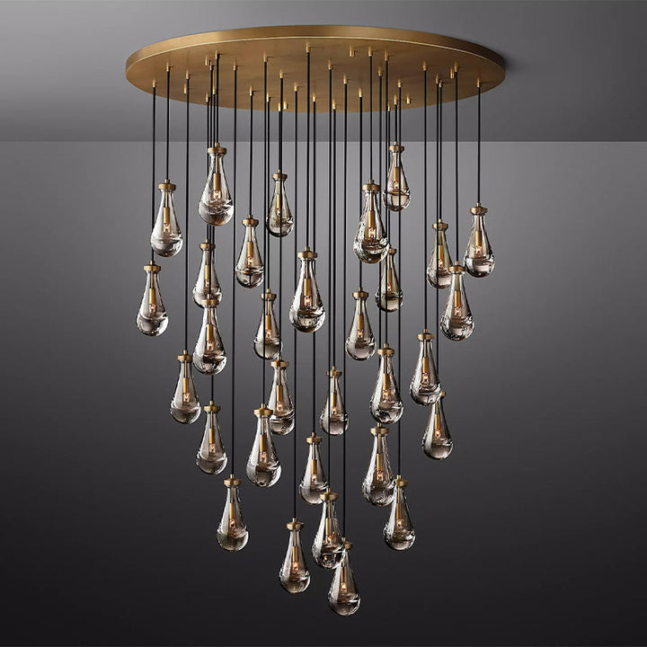 Raindrop Round Chandelier 60"