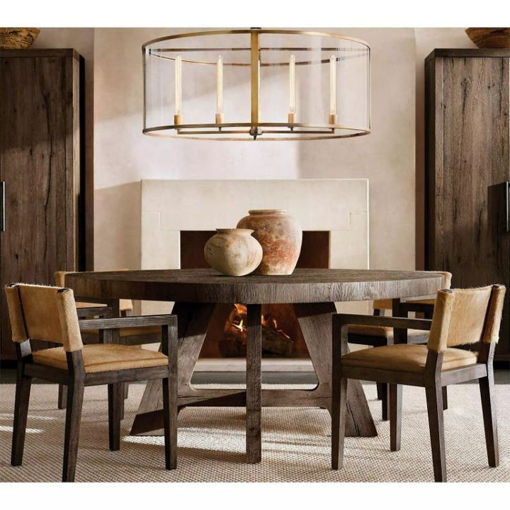 Randy Vintage Round Chandelier 55"