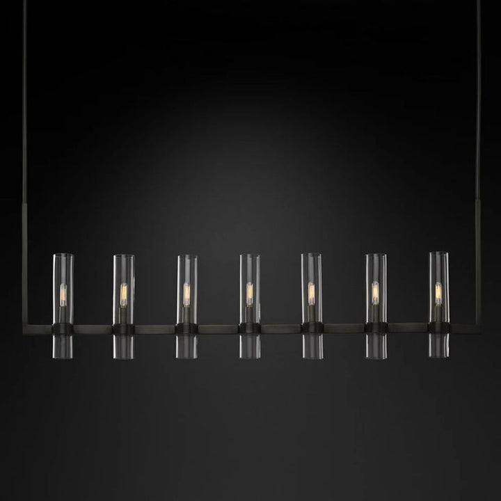 Rata Modern Fashion Glass Linear Chandelier 59''