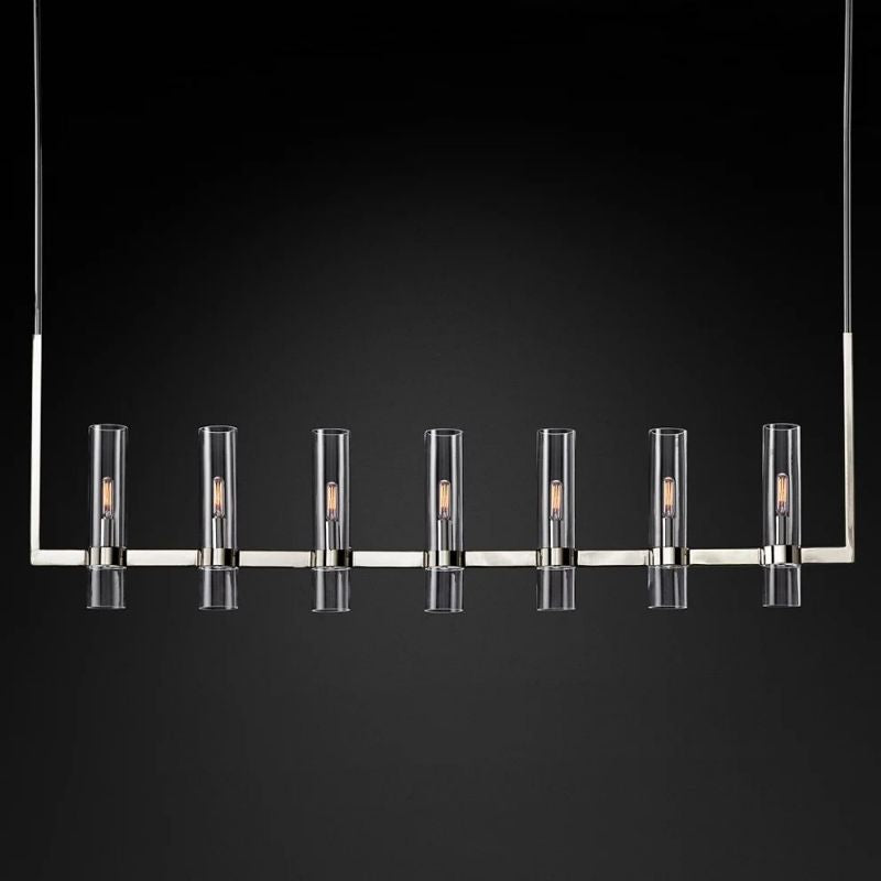 Rata Modern Fashion Glass Linear Chandelier 59''