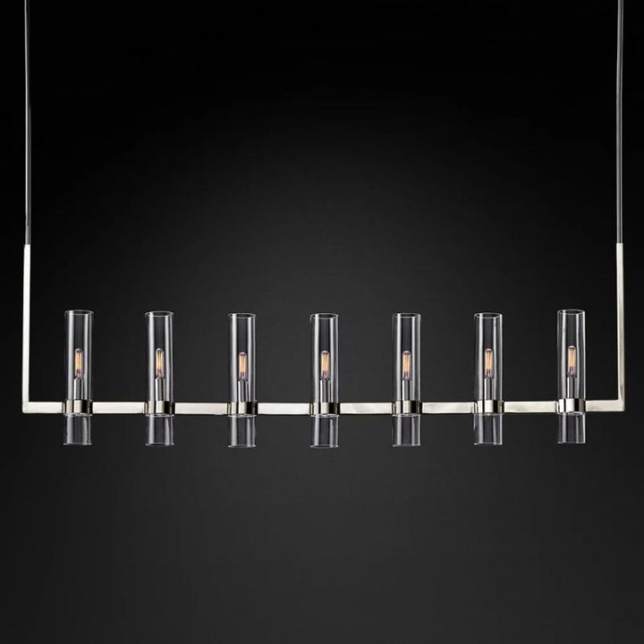 Rata Modern Fashion Glass Linear Chandelier 59''