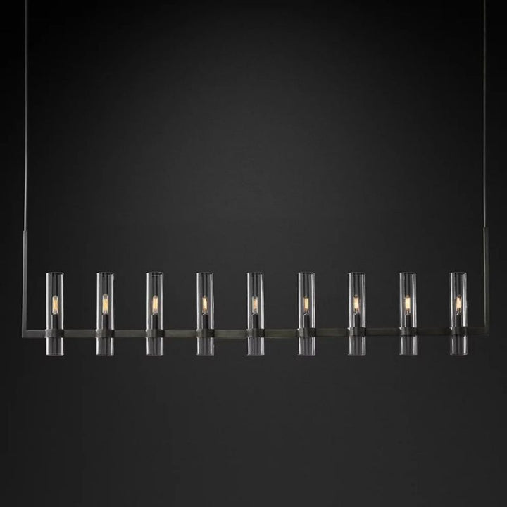 Rata Modern Fashion Glass Linear Chandelier 71''