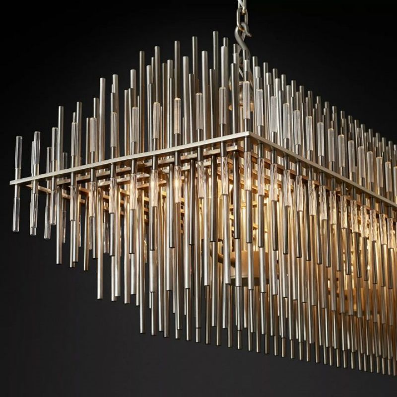 Sturdy Rectangular Chandelier 54"