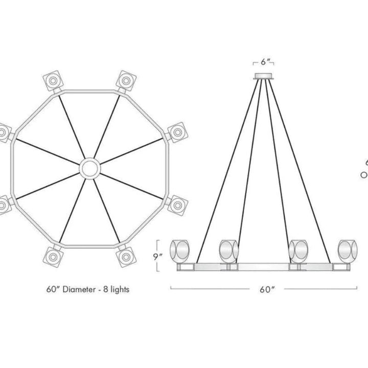 Xenia Contemporary Circular Living Room Chandelier